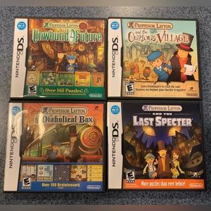 Professor Layton Nintendo DS game collection (used)